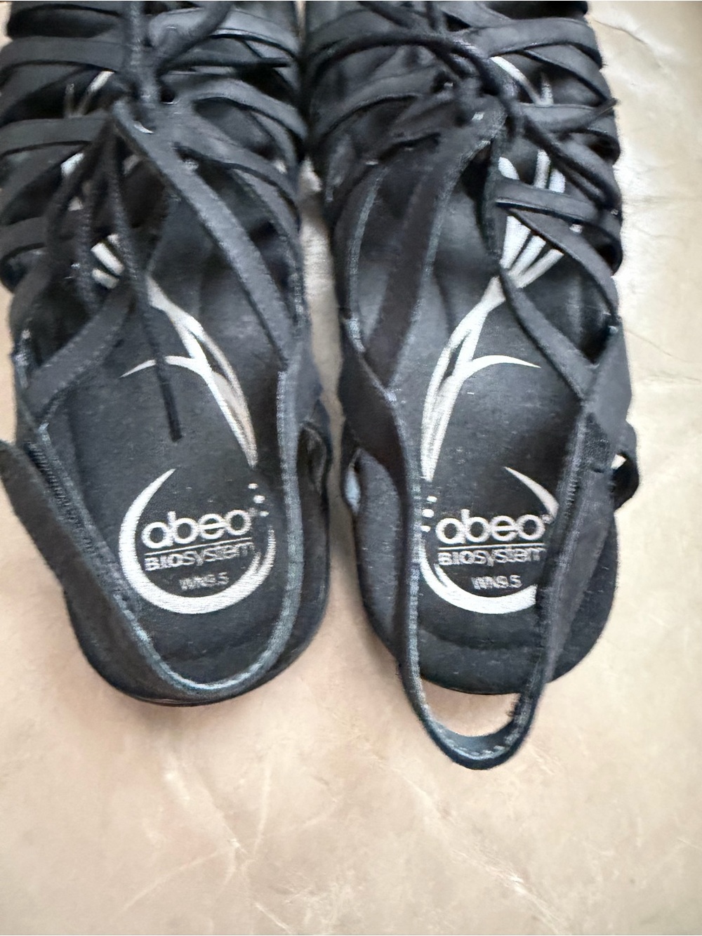 Abeo black adjustable sandals SZ9.5 - Picture 4 of 5